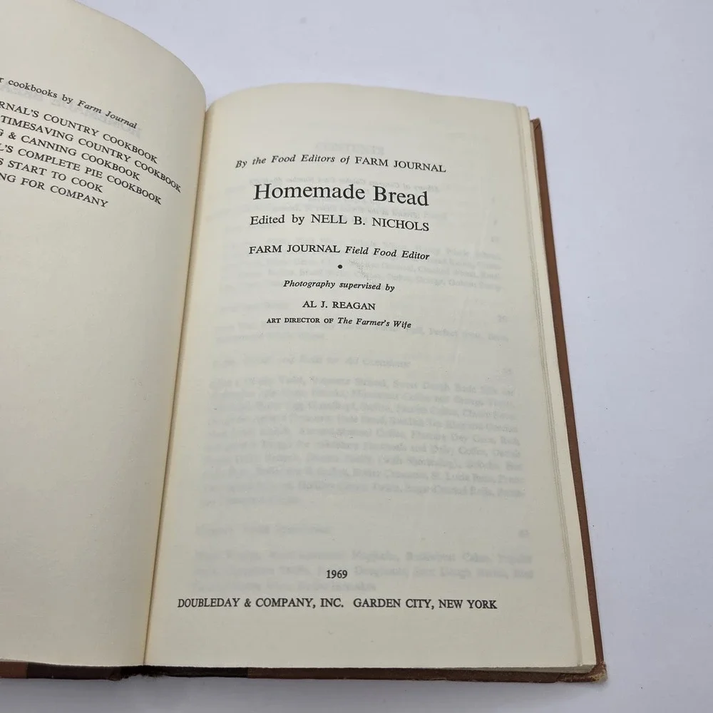 1969 Homemade Bread Cookbook by Nell B. Nichols and Farm Journal Editors